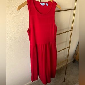 Draper James. Red sleeveless midi dress. Size small.